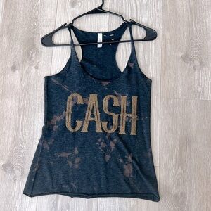 Custom Johnny Cash distressed tank - Small like new